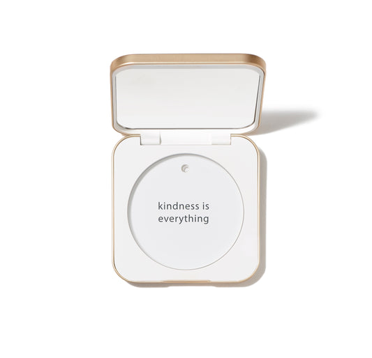 White Refillable Compact